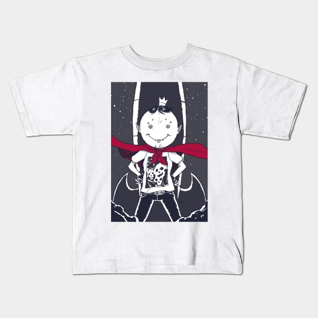 Vampire Space Kid Kids T-Shirt by Reymonstruo Store